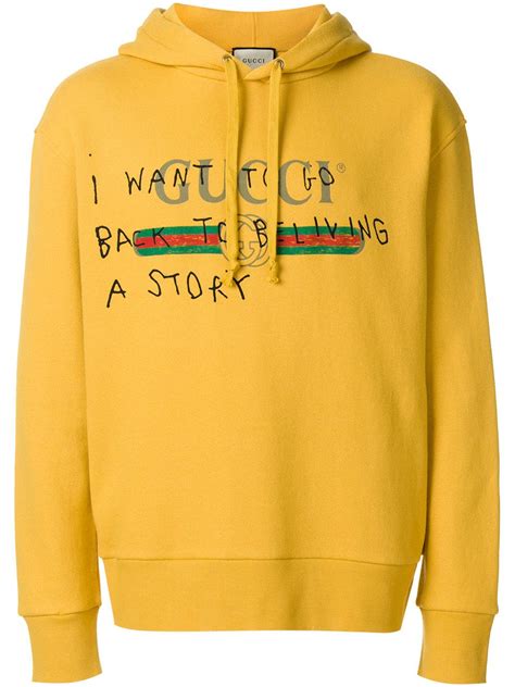 gucci coco capitan yellow hoodie